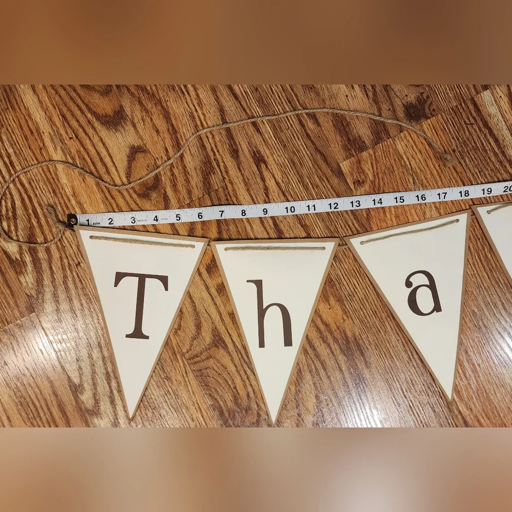 Thankful Banner with Jute String